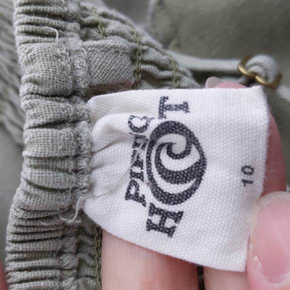 Piping Hot Women's Dress Size 10 Green A-Line Adjustable Straps Shirring Buttons - Picture 14 of 16